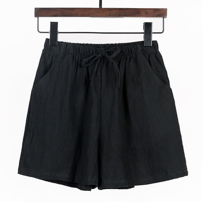 Shorts Casuales de Algodón y Lino Sueltos y Cómodos