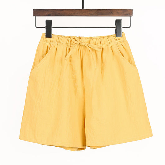 Shorts Casuales de Algodón y Lino Sueltos y Cómodos - Image 4
