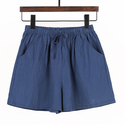 Shorts Casuales de Algodón y Lino Sueltos y Cómodos - Image 8
