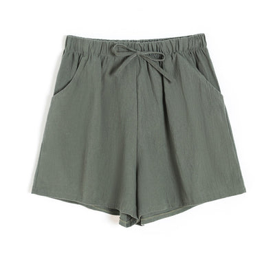 Shorts Casuales de Algodón y Lino Sueltos y Cómodos - Image 7