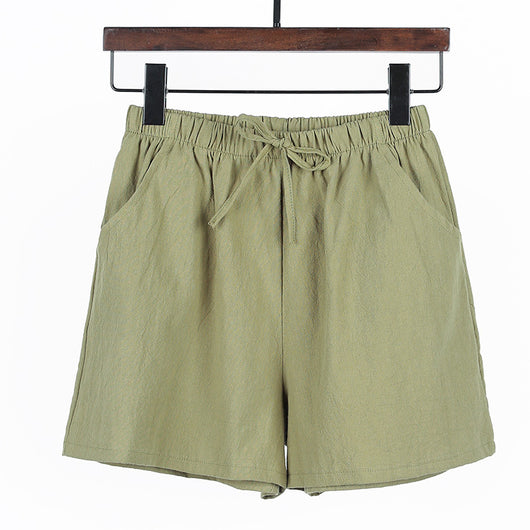 Shorts Casuales de Algodón y Lino Sueltos y Cómodos - Image 9