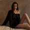 Camisón Transparente Ice Silk Corto Transpirable para Dormir