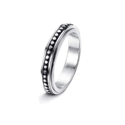 Anillo Giratorio de Acero Inoxidable con Luna y Estrellas para Aliviar Ansiedad - Image 18