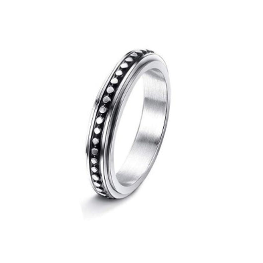 Anillo Giratorio de Acero Inoxidable con Luna y Estrellas para Aliviar Ansiedad - Image 18