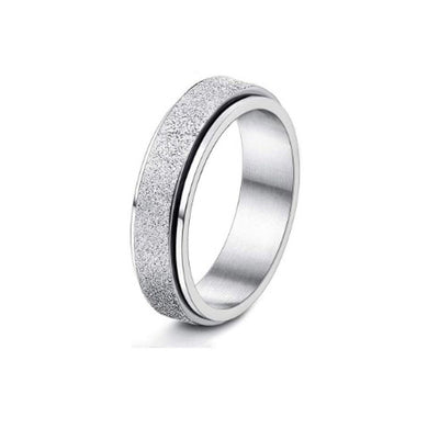 Anillo Giratorio de Acero Inoxidable con Luna y Estrellas para Aliviar Ansiedad - Image 19
