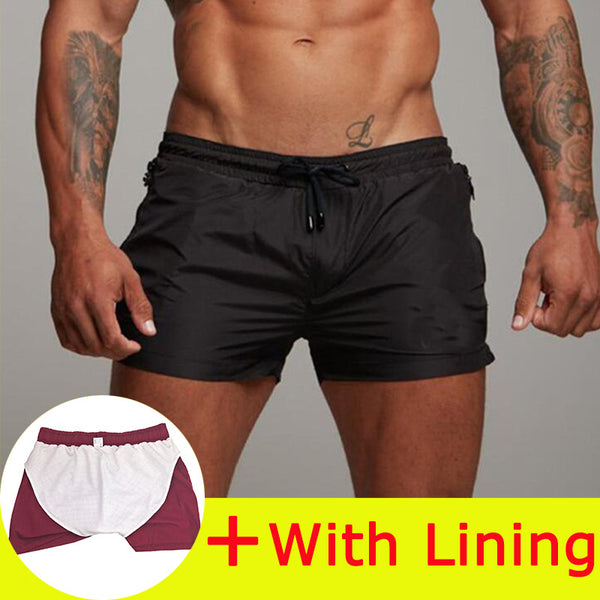 Pantalones Cortos Deportivos para Playa Hombre - Secado Rápido con Forro Integrado