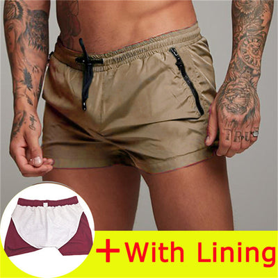 Pantalones Cortos Deportivos para Playa Hombre - Secado Rápido con Forro Integrado