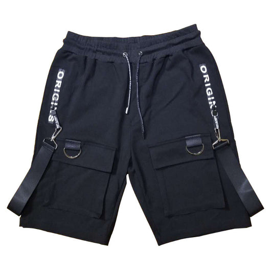 Pantalones Cortos Cargo Hip Hop Sueltos para Hombre Color Sólido - Image 10