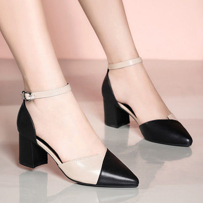 Sandalias de Moda Verano con Tacón Medio y Punta Cerrada - Image 8