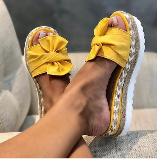 Sandalias Plataforma con Moño de Cáñamo para Mujer - Image 3