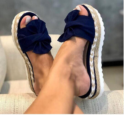 Sandalias Plataforma con Moño de Cáñamo para Mujer - Image 4
