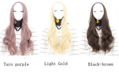 Cabeza de Maniquí Cabello Gris Largo Ondulado con Flequillo Desfilado - Image 10