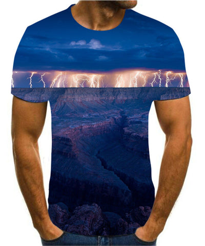 Playera Hombre Estampado 3D Rayo - Image 10