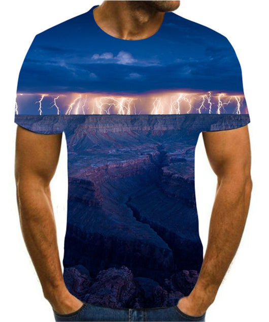 Playera Hombre Estampado 3D Rayo - Image 10