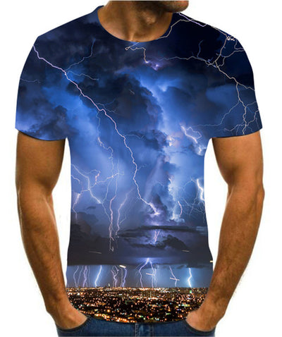 Playera Hombre Estampado 3D Rayo - Image 8