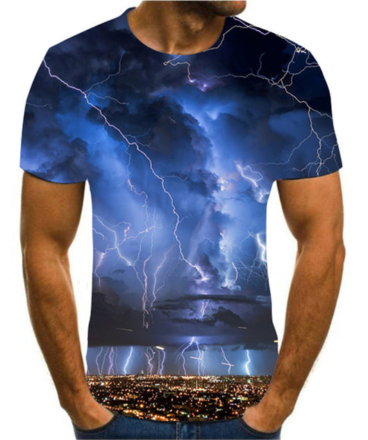 Playera Hombre Estampado 3D Rayo - Image 8