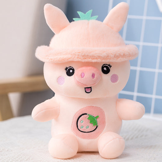Almohada Peluche Cerdito Fresa Adorable - Juguete de Felpa Kawaii - Image 4