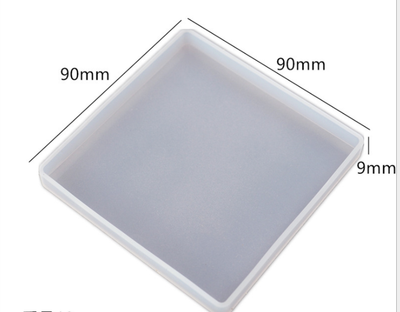 Kit Moldes de Resina Epoxi para Posavasos Cuadrados con Espejo y Caja de Almacenamiento - Image 4