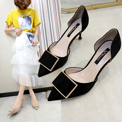 Tacones Altos Stiletto con Hebilla Cuadrada - Diseño Femenino y Elegante - Image 2