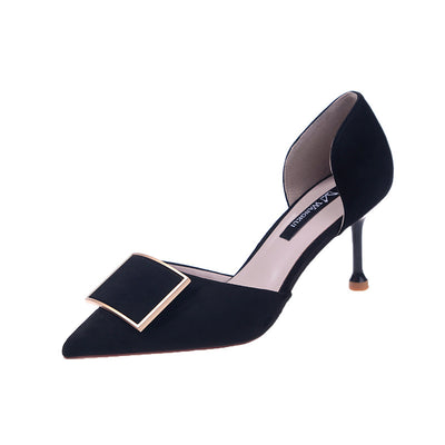 Tacones Altos Stiletto con Hebilla Cuadrada - Diseño Femenino y Elegante - Image 5