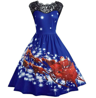 Vestido de Encaje Navideño Elegante - Image 6