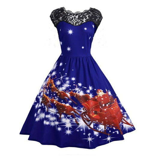 Vestido de Encaje Navideño Elegante - Image 4