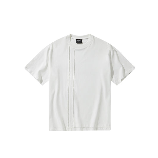 Camiseta de Algodón Básica Multicolor - Corte Irregular - Image 3