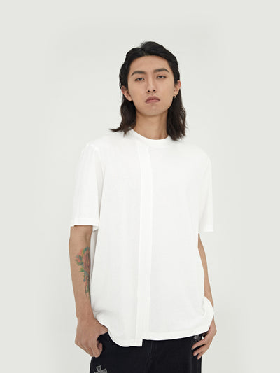 Camiseta de Algodón Básica Multicolor - Corte Irregular