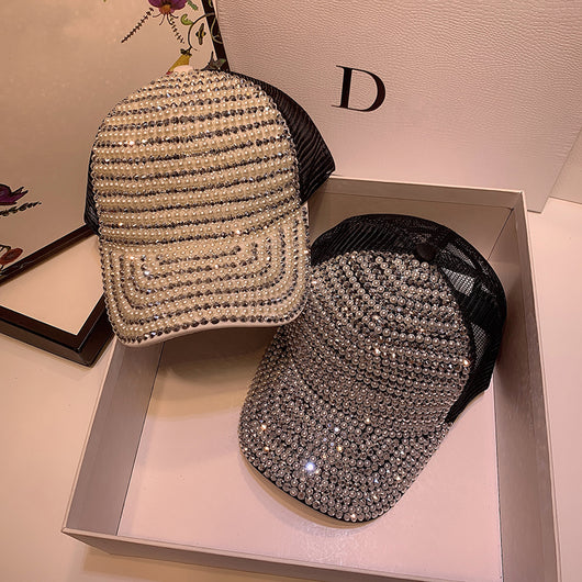 Gorra Casual con Perlas y Strass Brillante - Image 10
