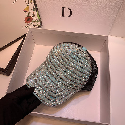Gorra Casual con Perlas y Strass Brillante - Image 9