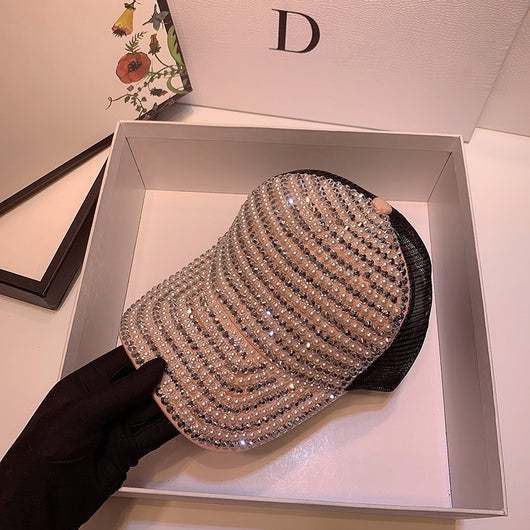 Gorra Casual con Perlas y Strass Brillante - Image 5
