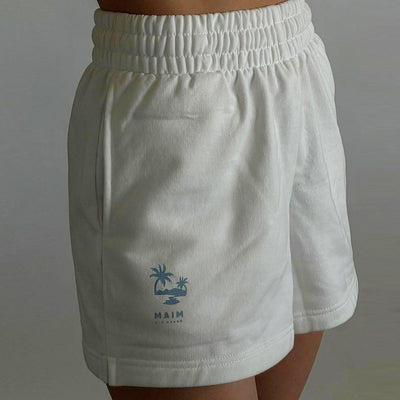 Pantalones Cortos con Estampado de Árbol de Coco y Letras para Primavera y Verano - Image 7