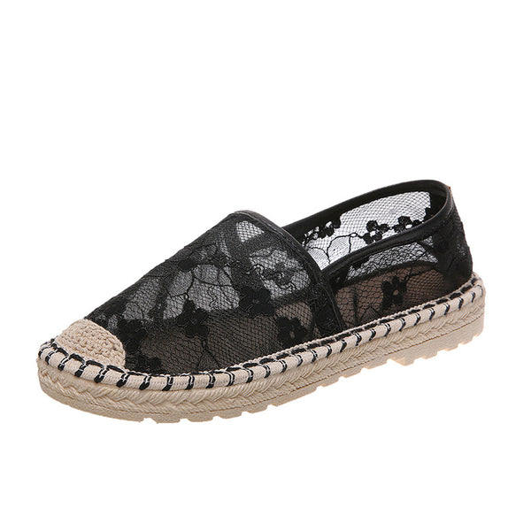 Zapatos Tipo Pescador de Tejido Hueco - Diseño Simple y Fresco