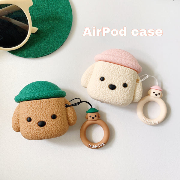 Funda Protectora para AirPods con Diseño de Perrito Cartoon