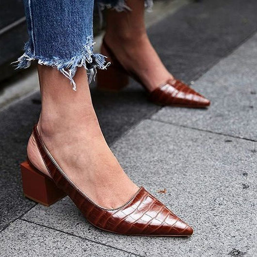 Sandalias Baotou con Tacón Cuadrado y Diseño Cuadros - Image 11