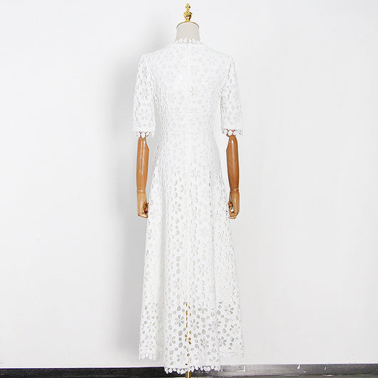 Vestido Elegante Hueco con Escote V y Cintura Ajustable - Image 10