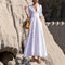 Vestido Elegante Hueco con Escote V y Cintura Ajustable