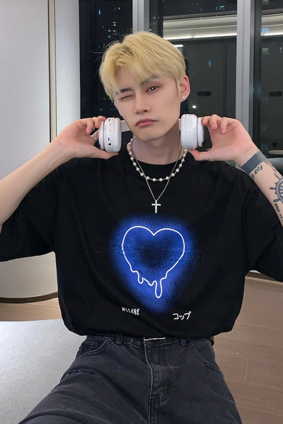 Camiseta Love Tie Dye con Letras 3D - Diseño Versátil de Manga Corta - Image 2
