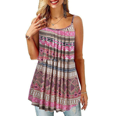 Camiseta Suelta Estampada con Pliegues para Mujer - Ideal para Verano - Image 11