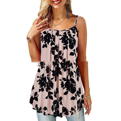 Camiseta Suelta Estampada con Pliegues para Mujer - Ideal para Verano - Image 15