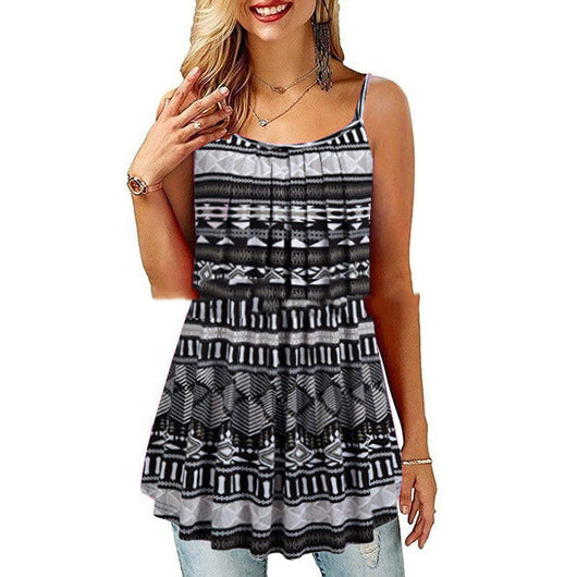 Camiseta Suelta Estampada con Pliegues para Mujer - Ideal para Verano - Image 6