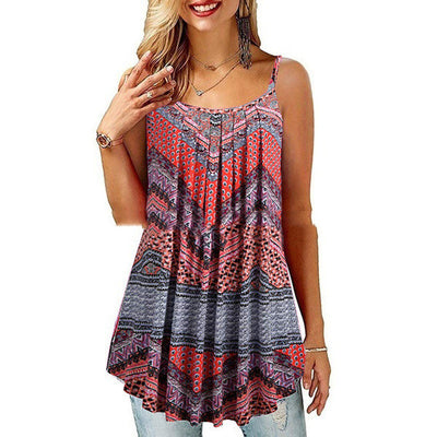 Camiseta Suelta Estampada con Pliegues para Mujer - Ideal para Verano - Image 4