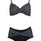 Traje de Baño Bikini Lunares con Abertura Lateral - Tallas Grandes