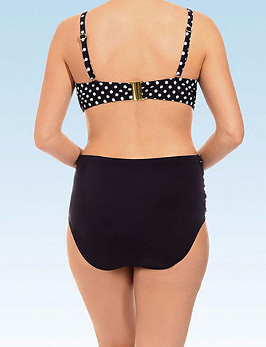 Traje de Baño Bikini Lunares con Abertura Lateral - Tallas Grandes - Image 4