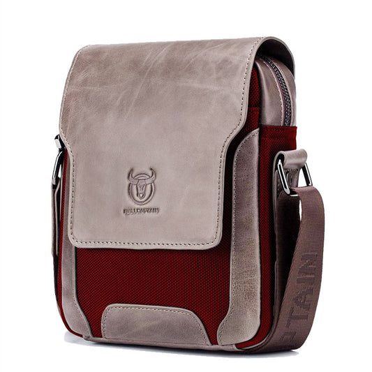 Bolsa Bandolera de Cuero Genuino con Diseño Diagonal - Image 2