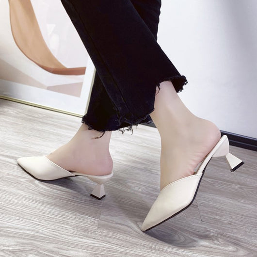 Zapatos Cómodos de Tacón Medio con Punta Afilada y Suela Gruesa - Image 10