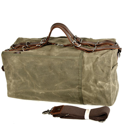 Bolso de Lona Encerada Gruesa con Efecto Vintage - Image 8