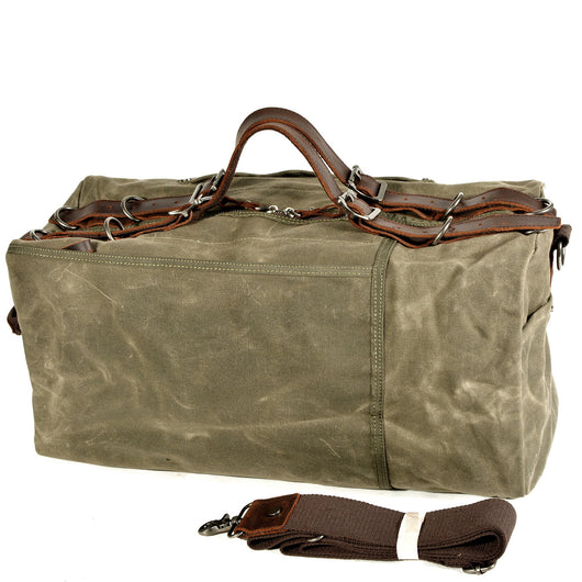 Bolso de Lona Encerada Gruesa con Efecto Vintage - Image 4