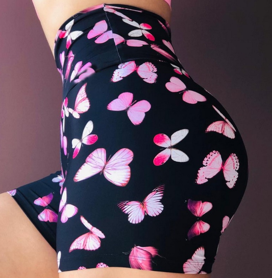 Pantalones Deportivos de Cintura Alta Tres Cuartos para Yoga y Running