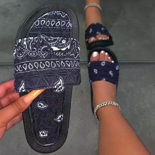 Pantuflas Casuales Cómodas con Suela Plana para Mujer